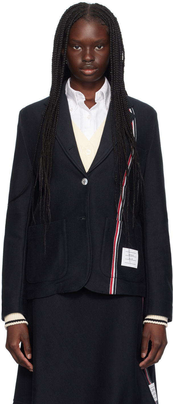 Jakna Thom Browne Classic Single-Breasted Blazer Crna | FJT331A-J0139