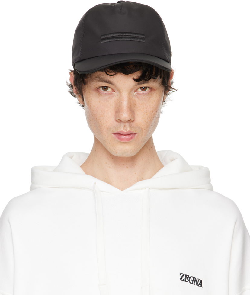 Kapa ZEGNA Technical Baseball Cap Crna | E8I00H-B8C