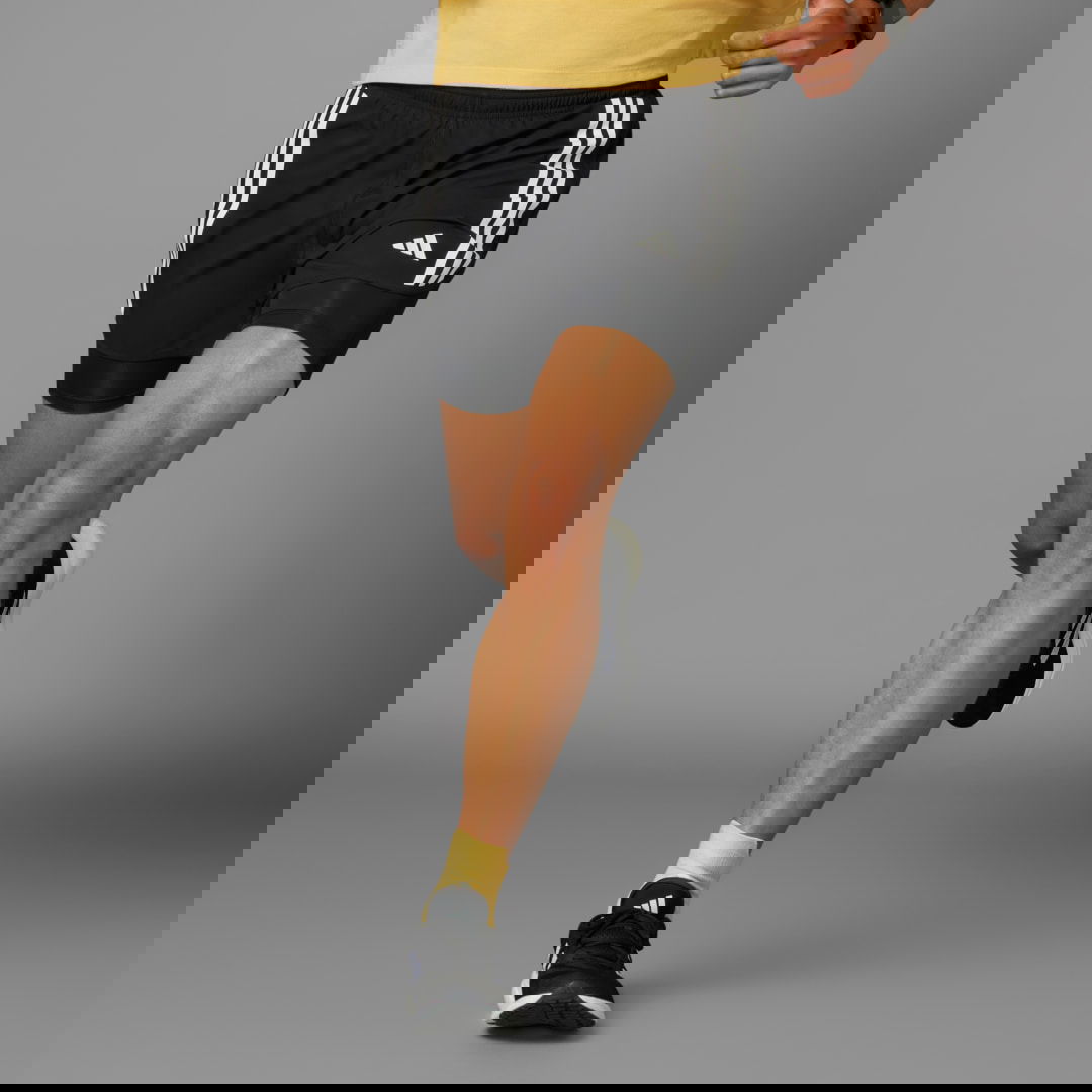 Kratke hlače adidas Performance Own the Run 3-Stripes 2-in-1 Shorts Crna | IQ3808, 0