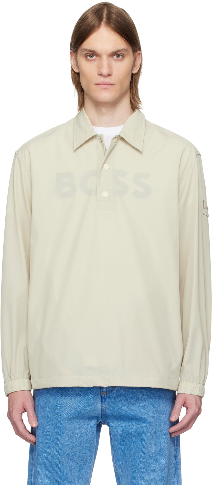 Košulja BOSS Nylon Polo Shirt Bež | 50538480