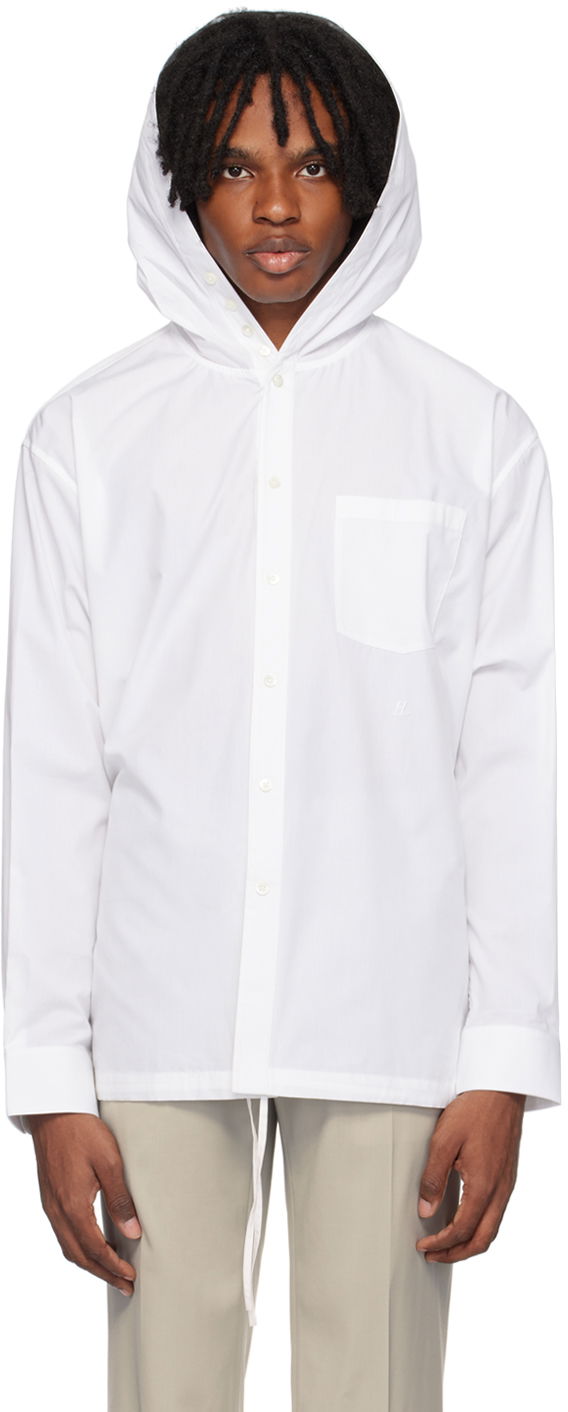 Košulja Helmut Lang Hooded Shirt Bijela | O04HM503