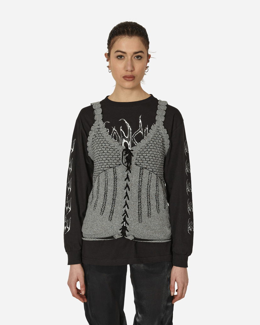 Džemper KIKO KOSTADINOV Urd Single Vest Midnight Black Siva | KKWSS24KN01-76 001