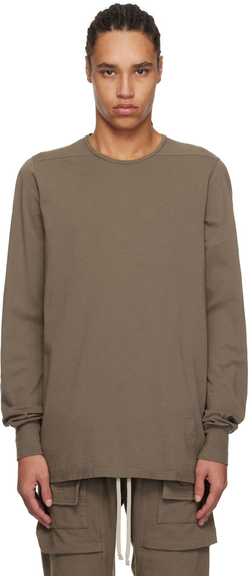 Majica kratkih rukava Rick Owens Rick Owens DRKSHDW Hollywood Level Long Sleeve T-Shirt Smeđa | DU01E3260 RN