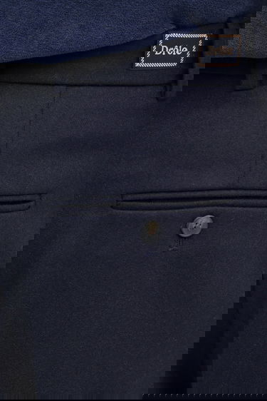 Hlače Drôle de Monsieur Drôle de Monsieur Wool Blend Pleated Cropped Trousers Tamnoplava | I.BP192.WV008, 3