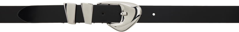Pojasevi BY FAR Moore Black Leather Belt Crna | 23CRMOOWBLW