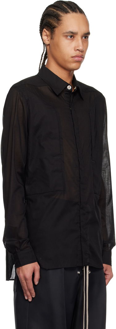 Košulja Rick Owens Rick Owens Hollywood Fogpocket Shirt Crna | RU01E5237 CV, 1