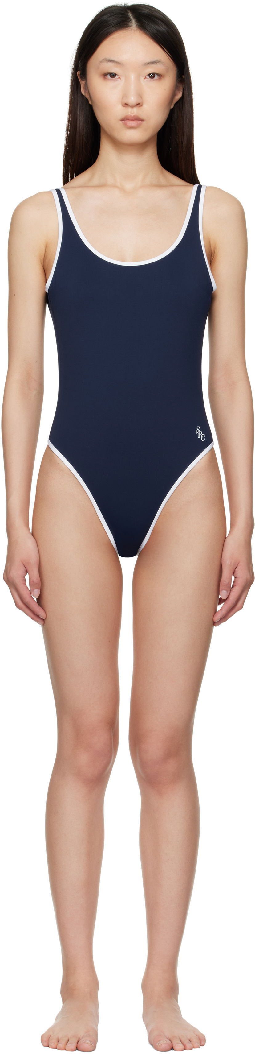Kupaći kostimi Sporty & Rich Sporty & Rich Carla One Piece Swimsuit Tamnoplava | SM017620302BL106