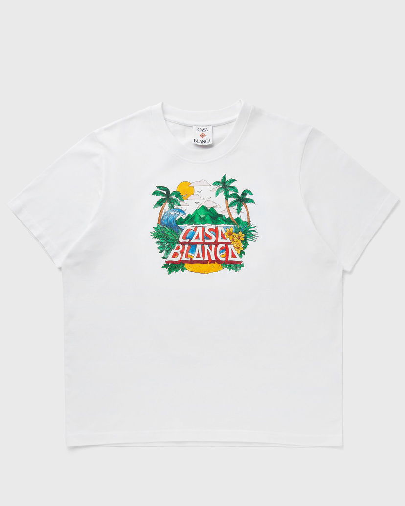 Majica kratkih rukava Casablanca Casablanca Casa Beach Wave Printed Oversized T-Shirt XXL Bijela | MS25-JTS-027-02