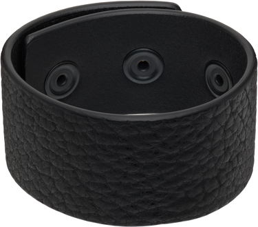 Narukvica Rick Owens Rick Owens Concordians Anthem Leather Cuff Bracelet with Snaps Crna | RA02E0701 LBTBH, 0