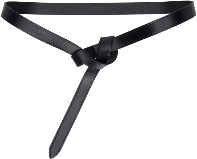 Pojasevi ISABEL MARANT Kirka Leather Knot Tie Belt Crna | 24ACE248CFA-A3B65A
