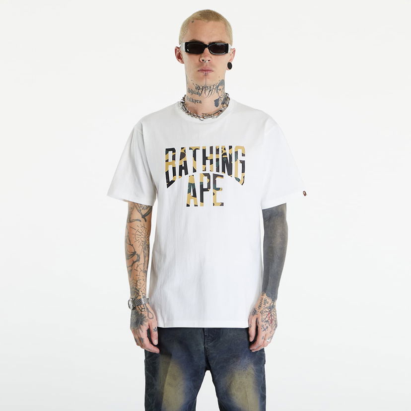 Majica kratkih rukava BAPE A BATHING APE 1St Camo Nyc Logo Tee White Bijela | 001TEK301011M WHT