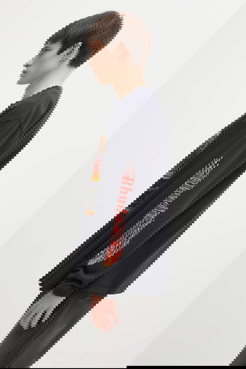 Majica kratkih rukava Rhude Mesa Stallion Long-Sleeved T-Shirt with Graphic Print Crna | RHFW25TT08012, 1