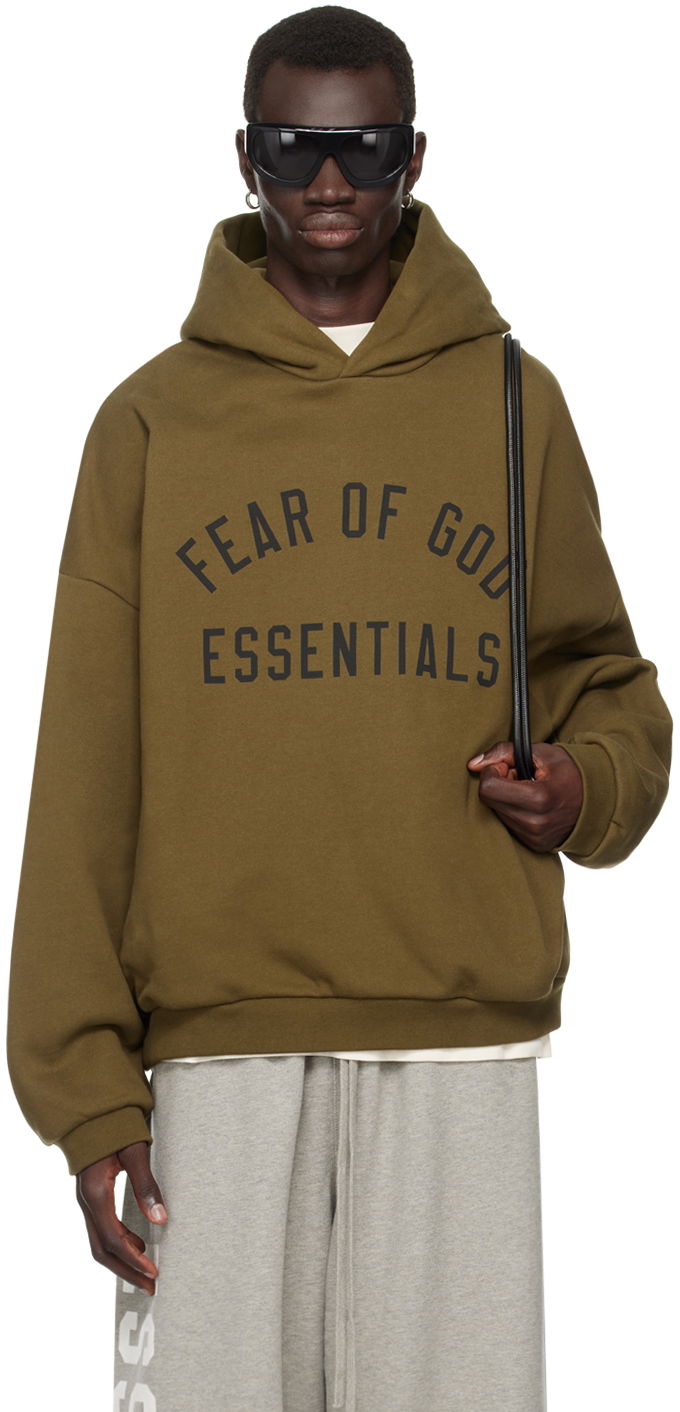 Dukserice Fear of God Essentials Printed Logo Hoodie Zelena | 192BT246254F