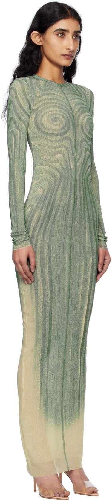 Haljina Jean Paul Gaultier Jean Paul Gaultier 'The Long Spirale' Maxi Dress Zelena | 25/34-F-RO390-T587-0351, 1
