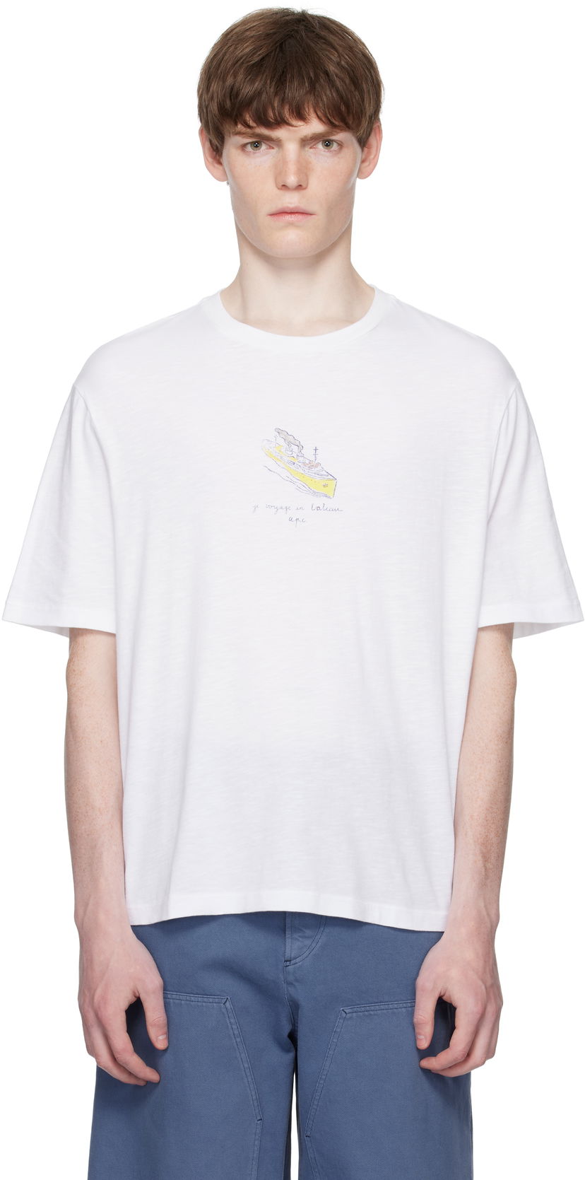 Majica kratkih rukava A.P.C. A.P.C. Jack Graphic T-Shirt Bijela | COHJC-H26517