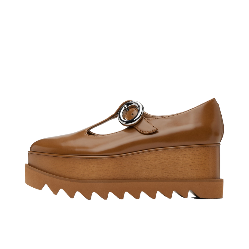 Tenisice i cipele Stella McCartney Elyse T-Bar Platform Mary Janes Smeđa | 810504AP0AQ0