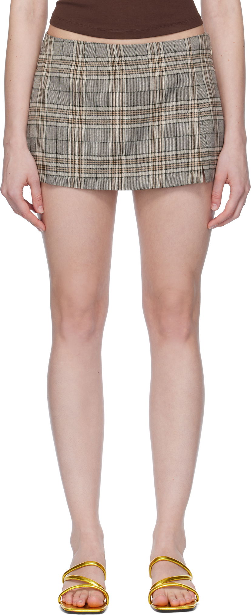 Suknja Miaou Miaou Micro Miniskirt Bež | 4012PLWPLD