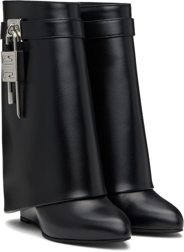 Tenisice i cipele Givenchy Givenchy Shark Lock Wedge Ankle Boots Crna | BE602RE147001, 3