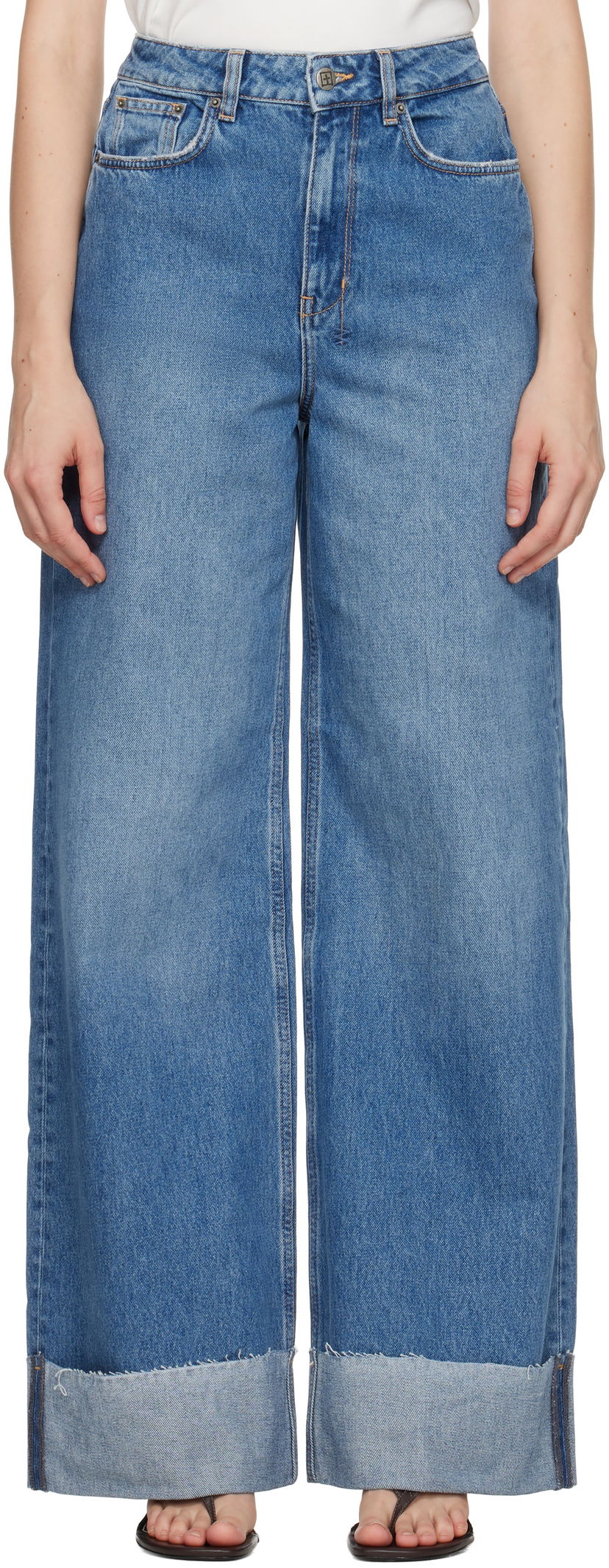 Jeans Ksubi Strider Tidal Cuffed Jeans Plava | WPF25DJ005