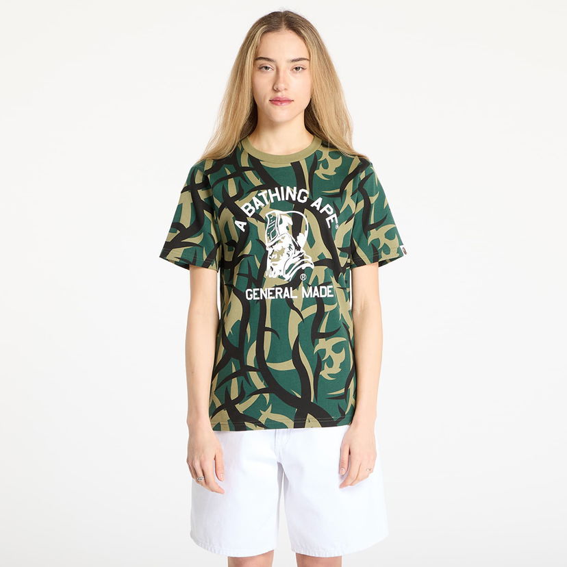 Majica kratkih rukava BAPE A BATHING APE Trial Camo General T-Shirt Zelena | 001CSL301004MGRN