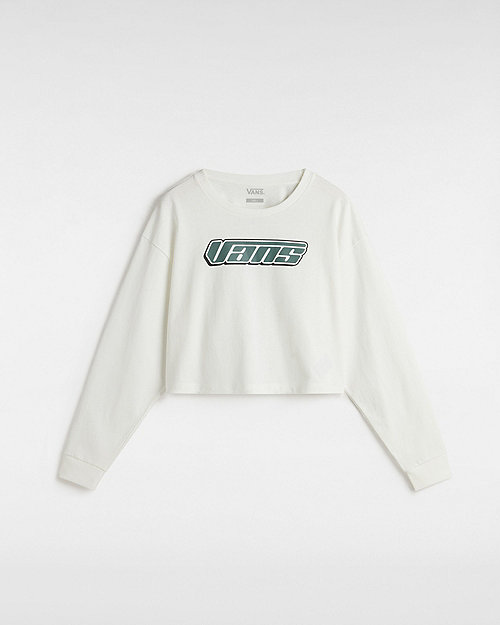 Majica kratkih rukava Vans Retro V Hook And Loop Relaxed Long Sleeve Crop T-shirt Bijela | VN000J4KFS8