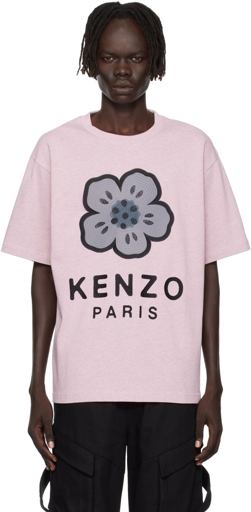 Majica kratkih rukava KENZO Kenzo Paris 'Boke Flower' Embroidered Oversized T-Shirt Ružičasta | FF65TS4574SI