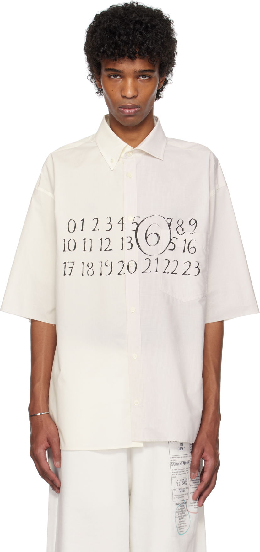 Košulja Maison Margiela MM6 Maison Margiela Asymmetric Poplin Shirt Bijela | SH0DR0007 MTN041