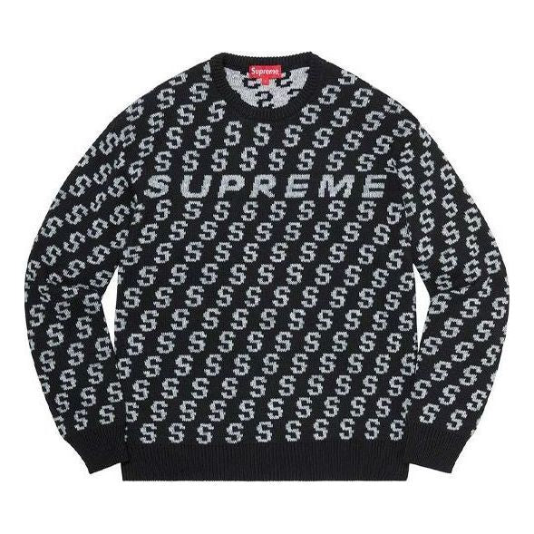 Džemper Supreme Repeat Patterned Sweater Crna | SUP-SS21-663