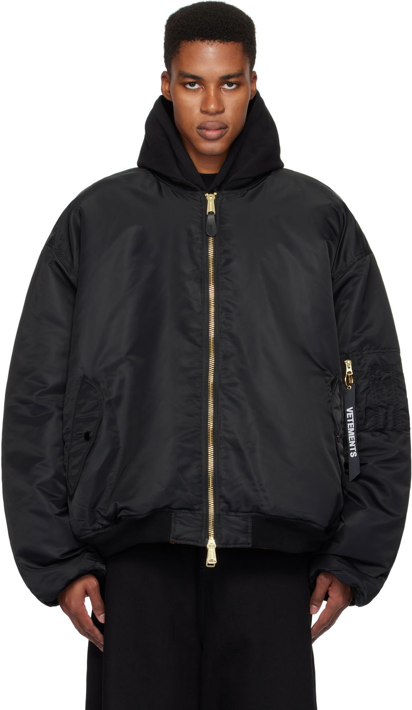 Bomber jakna VETEMENTS Alpha Industries Edition Reversible Bomber Jacket Crna | UA66JA310B