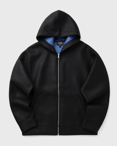 Dukserice A.P.C. A.P.C. Alvin Zip-Up Hoodie Crna | PSAFU-M27993-LZZ, 2