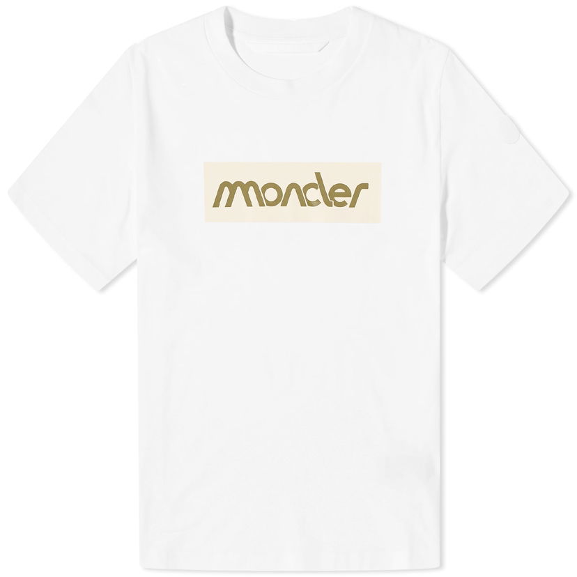 Majica kratkih rukava Moncler Logo T-Shirt Bijela | 8C000-52-89AJS-00A