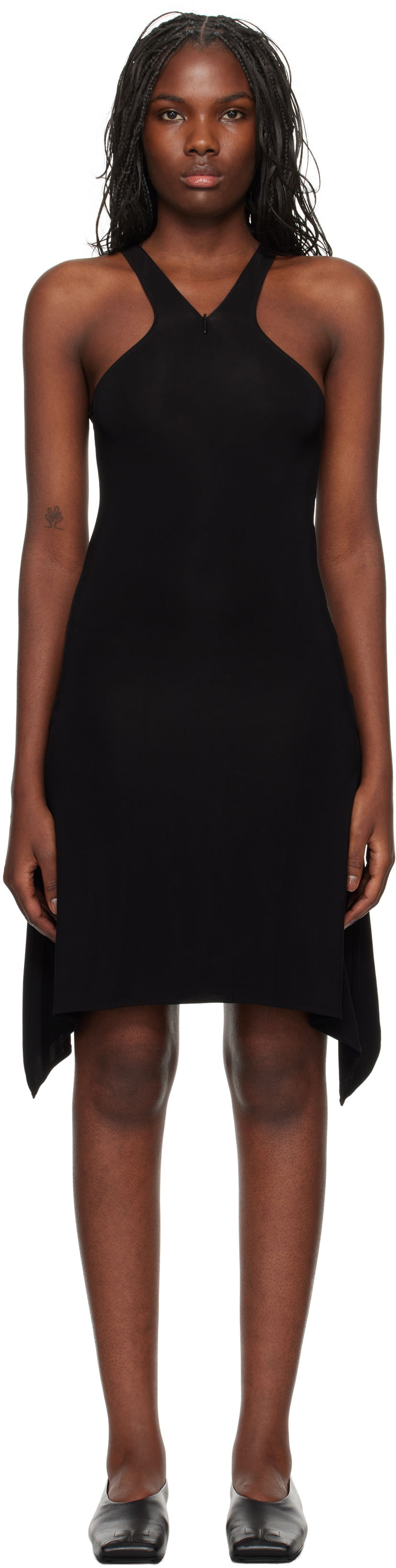 Haljina Courrèges Courrèges Criss Cross Jersey Mini Dress Crna | 324JRO461JS0145