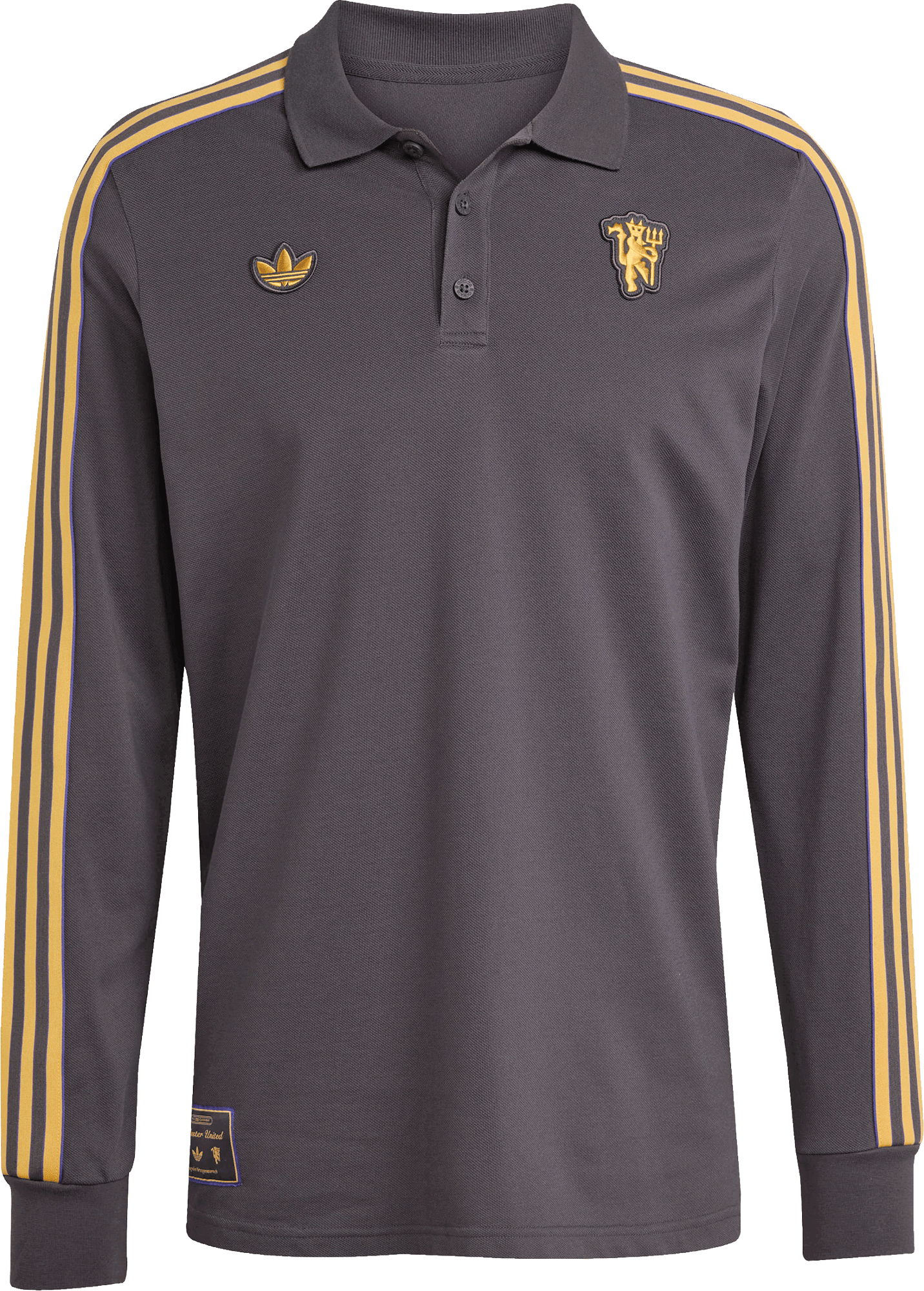 Polo majica adidas Originals Manchester United Icon Long Sleeve Polo Shirt Siva | jn2822, 0