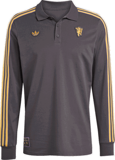 Polo majica adidas Originals Manchester United Icon Long Sleeve Polo Shirt Siva | jn2822, 0