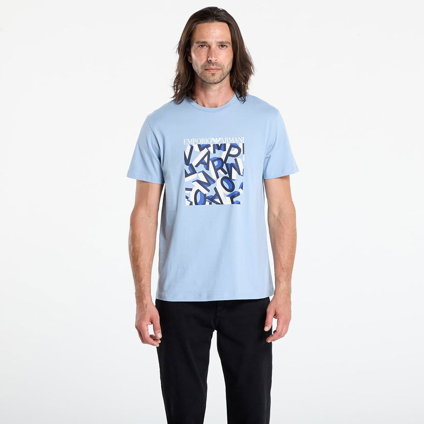 Majica kratkih rukava Emporio Armani Emporio Armani Crew Neck Ashley Print Lettering T-Shirt Plava | EM000574AF12349F9029
