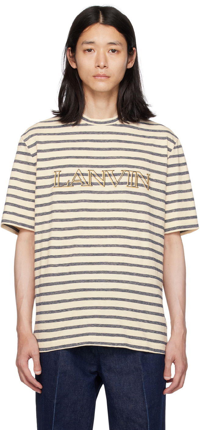 Majica kratkih rukava LANVIN Lanvin Striped T-Shirt Bež | RM-TS0005-J004-E23