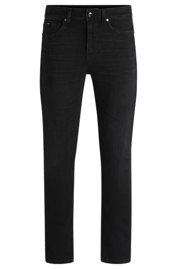 Jeans BOSS Delaware Slim-Fit Super-Soft Denim Jeans Crna | 50532605