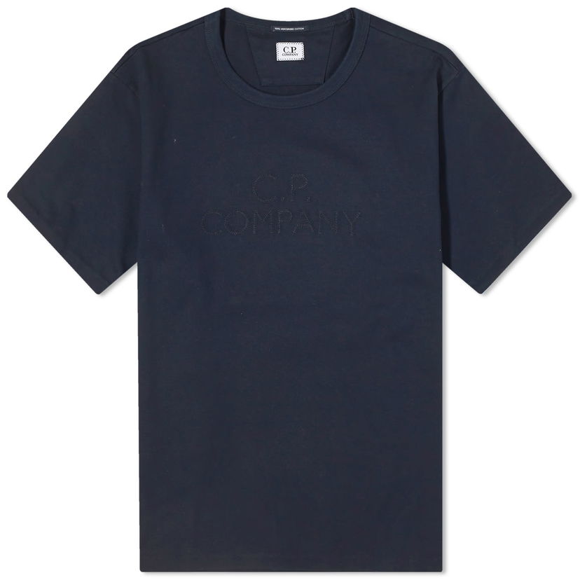 Majica kratkih rukava C.P. Company 30/2 Mercerized Jersey Twisted Logo T-Shirt Tamnoplava | CMTS148A-006203W-888