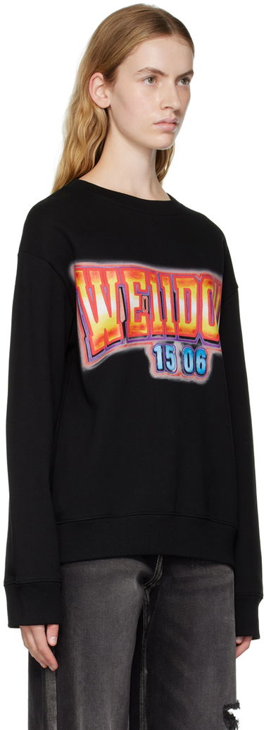 Džemper We11done We11done Crewneck Sweatshirt with Graphic Print Crna | WD-TS3-22-765-U-BK, 1