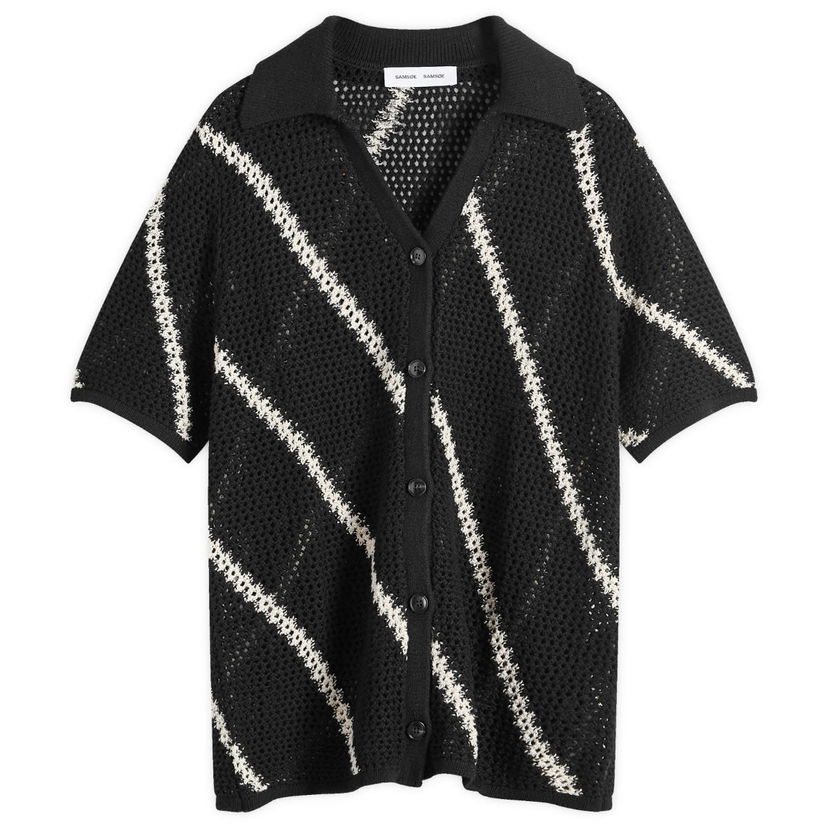 Džemper Samsoe Samsoe Samsøe Samsøe Saisha Knitted Polo Shirt Crna | F24200030-CLR001600