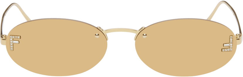 Sunčane naočale FENDI 'First' Crystal Sunglasses Metalik | FE4075USW5430L