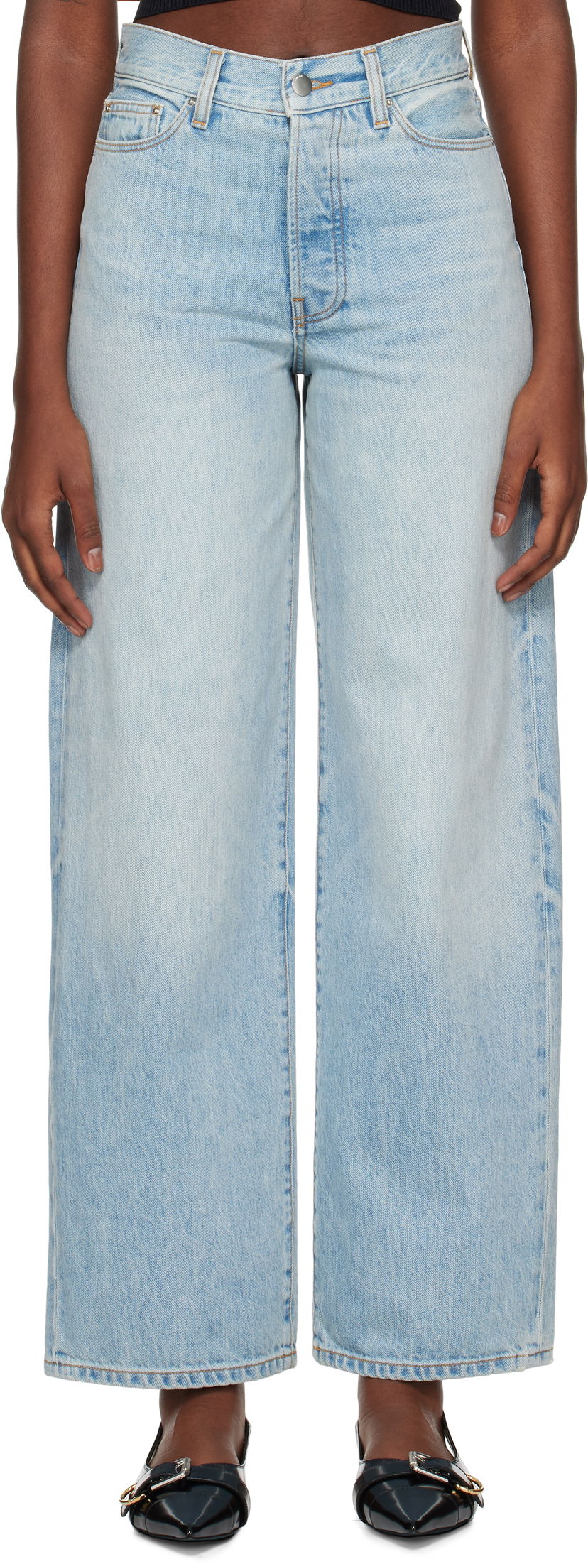 Jeans AMIRI Wide Straight Jeans Plava | AWDNGH1006