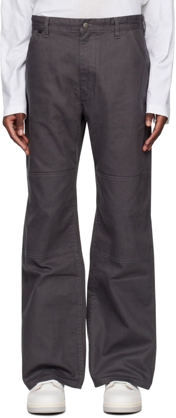 Hlače Acne Studios Gray Patch Trousers Siva | CK0112-