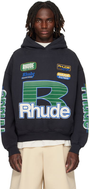 Dukserice Rhude Rhude Roadway Racing Hoodie Crna | RHPF25HO08012, 0