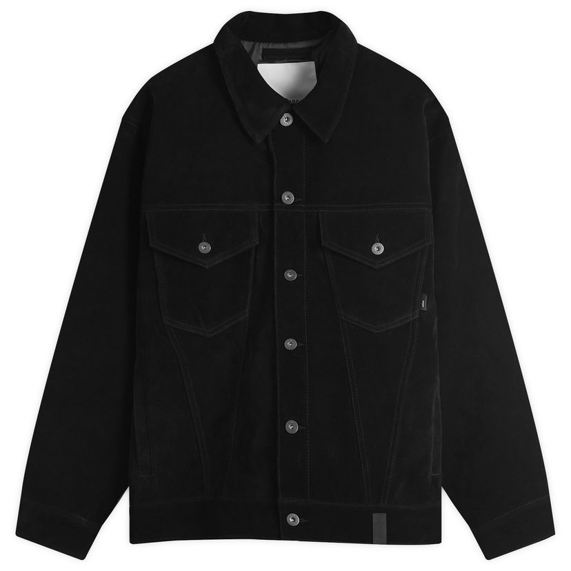 Jakna WTAPS Synthetic Suede Trucker Jacket Crna | 242CWDT-JKM01-BLK