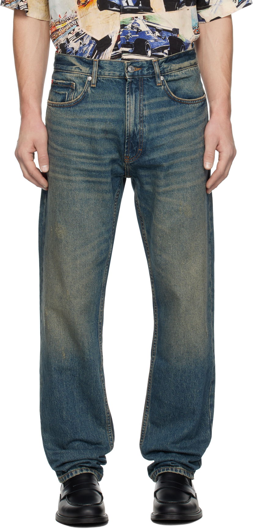 Jeans BOSS Hugo Straight-Leg Jeans Plava | 50538646