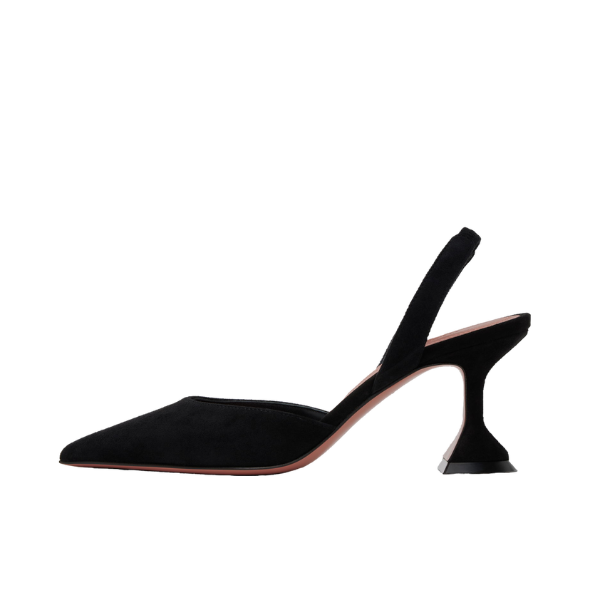Tenisice i cipele Amina Muaddi Suede Sling Heels Crna | HOLLI SLING 70 SUEDE