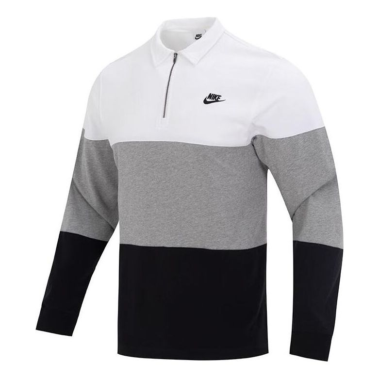 Polo majica Nike Club Knit CB Long-Sleeve Top Crna | FB7798-100, 0