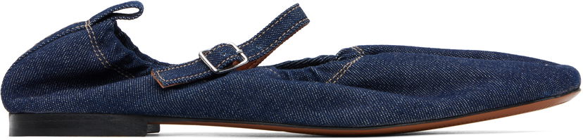 Odjeća MAISON KITSUNÉ Maison Kitsuné Denim Ballerina Flats Plava | NW04302WW0081