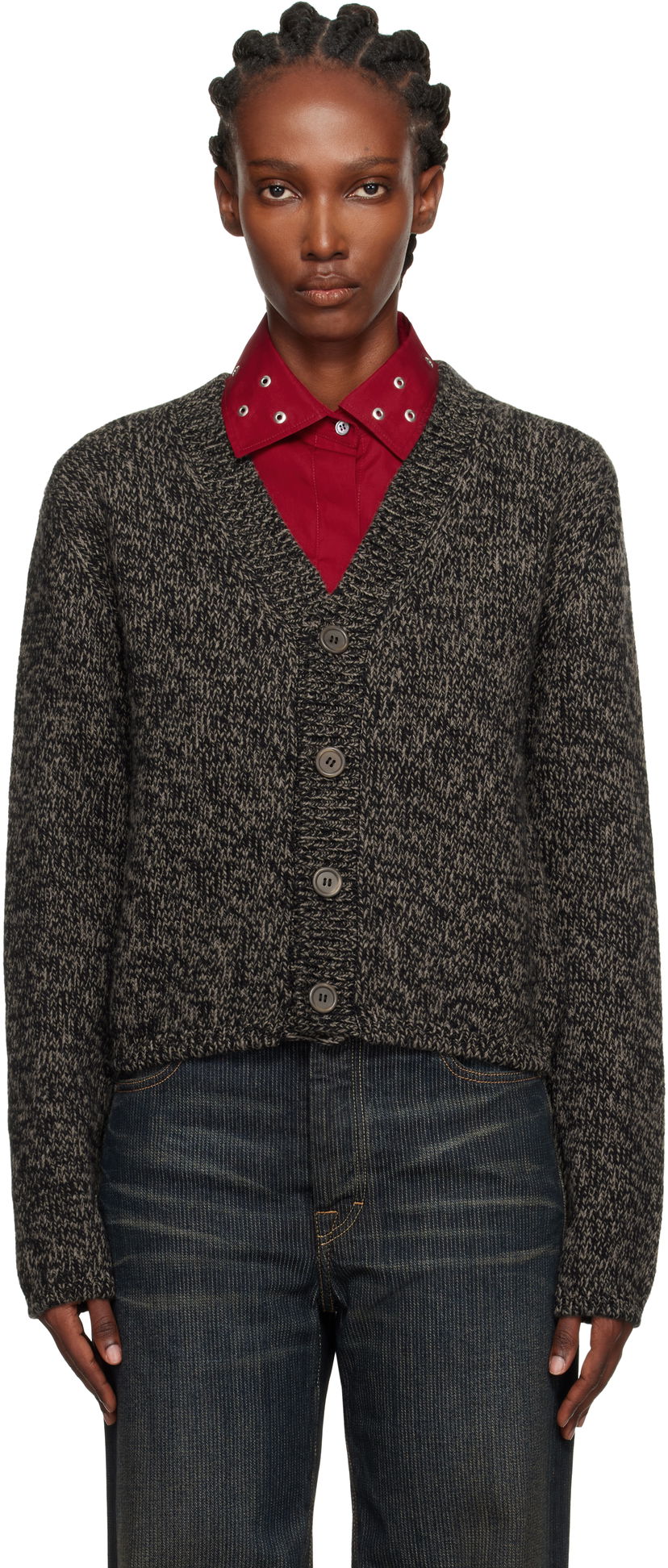 Džemper OUR LEGACY Our Legacy Academy Knit Cardigan Siva | W4253AB